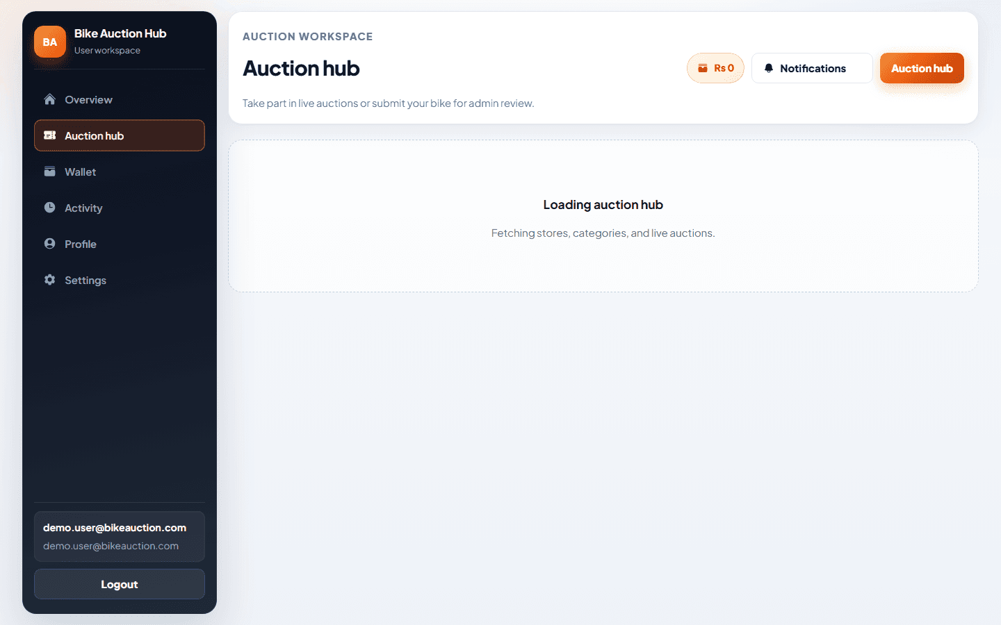 Bike Auction Hub landing page — online auction platform for motorcycles and more – screenshot 5 of 10
